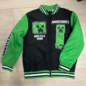Minecraft Hostile Mob boys' bomber jacket Sz 10/12